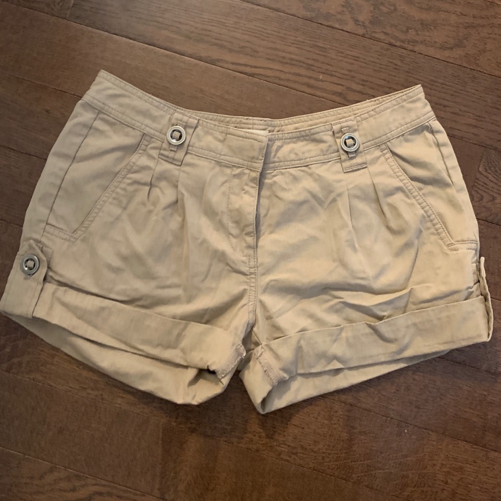 KHAKI short cargo style shorts, size 0